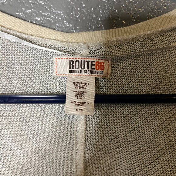 Route 66 Elegant Cream Lightweight Cardigan, Size XL - Picture 4 of 5